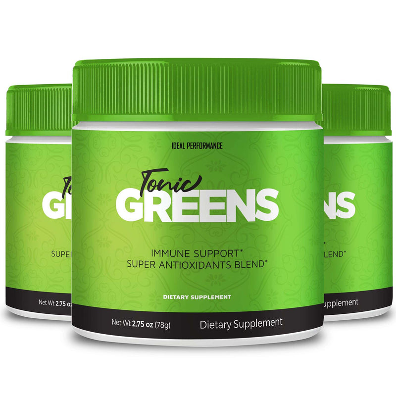Tonic Greens Advanced natural green supplement powder 3 pack for energy and support